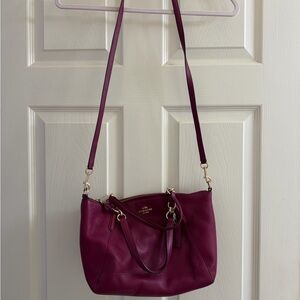 Coach Women's Magenta Leather Crossbody Bag